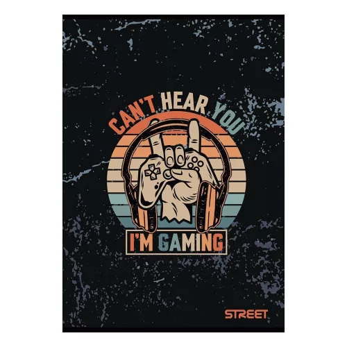 Füzet vonalas STREET A/5 54 lapos Gaming margóval