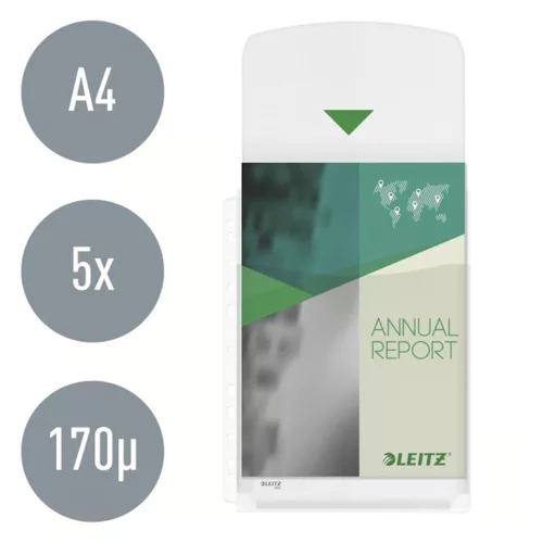 Lefűzhető genotherm LEITZ Jumbo A/4 170 mikron füles narancsos 5 darabos