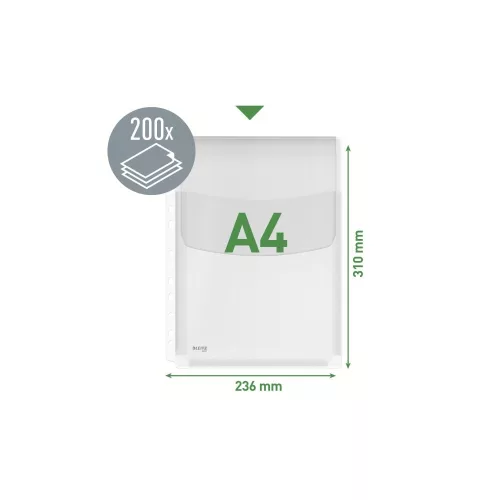 Lefűzhető genotherm LEITZ Jumbo A/4 170 mikron füles narancsos 5 darabos
