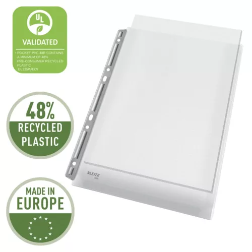 Lefűzhető genotherm LEITZ Jumbo A/4 170 mikron fémsínnel narancsos 3 darabos