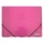 Gumis mappa E-COLLECTION A/4 műanyag pink