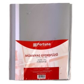Gyorsfűző FORTUNA műanyag szürke 25 darabos
