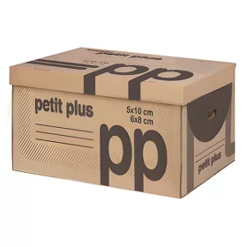   Archiváló konténer dobozoknak 540x360x253 mm felfelé nyíló tetővel natúr