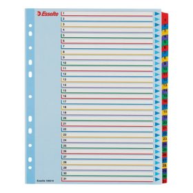   Regiszter ESSELTE A/4 maxi laminált karton újraírható 1-31