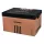 Archiváló konténer dobozoknak DONAU 545x363x317 mm levehető tetővel barna
