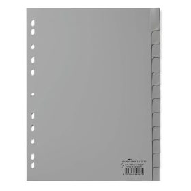 Regiszter DURABLE műanyag A/4 Jan-Dec 12 részes szürke