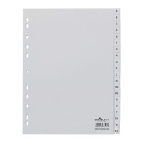   Regiszter DURABLE műanyag nemzetközi nyomtatású A/4 A-Z 20 részes szürke
