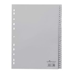   Regiszter DURABLE műanyag nyomtatott A/4 1-31 részes szürke