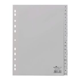   Regiszter DURABLE műanyag nyomtatott A/4 A-Z 20 részes szürke