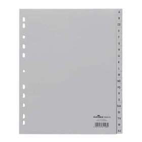   Regiszter DURABLE műanyag nyomtatott A/4 maxi A-Z 20 részes szürke