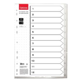 Regiszter OPTIMA A/4 műanyag 1-12