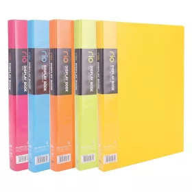 Iratvédő mappa DELI Rio A/4 40 zsebes PP vegyes színekben