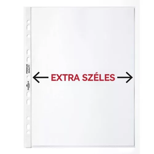 Lefűzhető genotherm DURABLE PP A/4 extra széles 90 mikron víztiszta 50 darabos