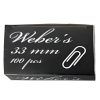Gemkapocs WEBER'S 33mm nikkel 100db/dob