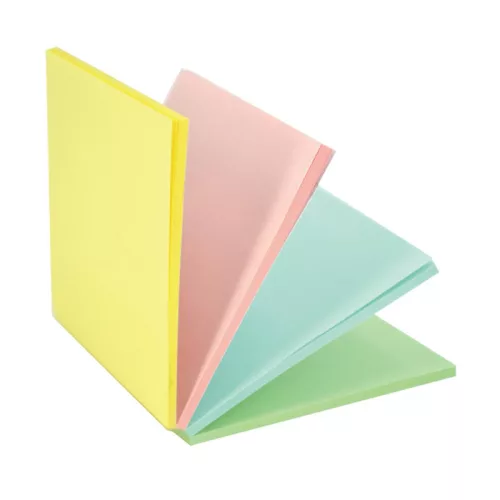 Öntapadós jegyzettömb STICK'N 76x76mm pasztell magic pad 100 lap