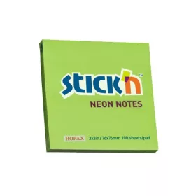   Öntapadós jegyzettömb STICK'N 76x76mm neon zöld 100 lap
