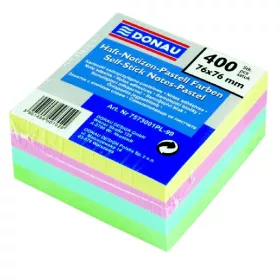   Öntapadós jegyzettömb DONAU 76x76 mm 400 lap vegyes pasztell színek