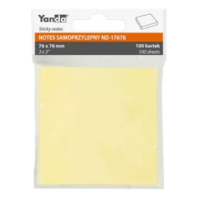 Öntapadós jegyzettömb YANDA 76x76 mm 100 lap sárga