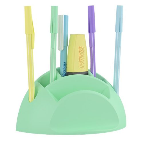 Írószertartó ICO Smart műanyag pasztell zöld