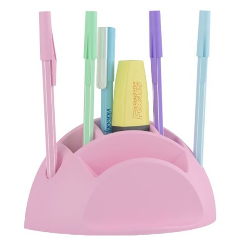 Írószertartó ICO Smart műanyag pasztell rózsa