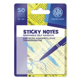 Öntapadós jegyzettömb ASTRA PAP fehér 75x75 mm 50 lap