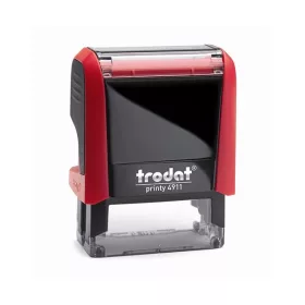   Bélyegző TRODAT Printy 4.0 4911 tűzpiros ház fekete párna