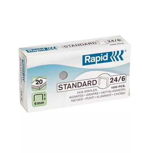 Tűzőkapocs RAPID 24/6 1000 darabos