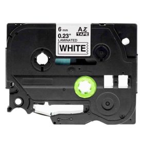   Feliratozó szalag BROTHER TZe-211 6mmx8m laminált fehér alapon fekete írásszín