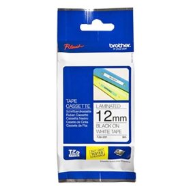   Feliratozó szalag BROTHER TZe-231 12mmx8m laminált fehér alapon fekete írásszín