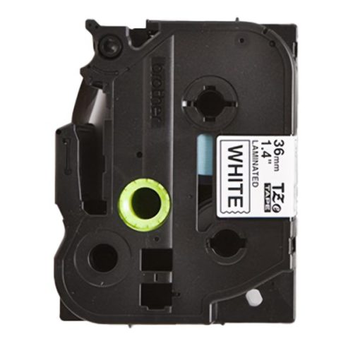 Feliratozó szalag BROTHER TZE-261 36mmx8m laminált fehér alapon fekete írásszín