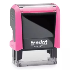   Bélyegző TRODAT Printy 4.0 4911 neon-rózsa  ház kék párna