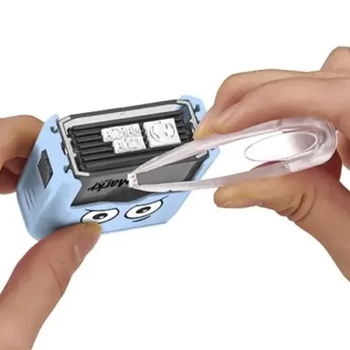 Textilbélyegző MARKY kirakós kék