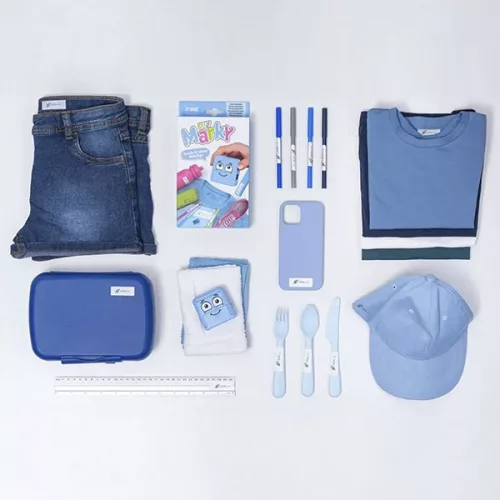 Textilbélyegző MARKY kirakós kék