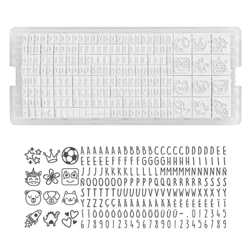 Textilbélyegző MARKY kirakós pink