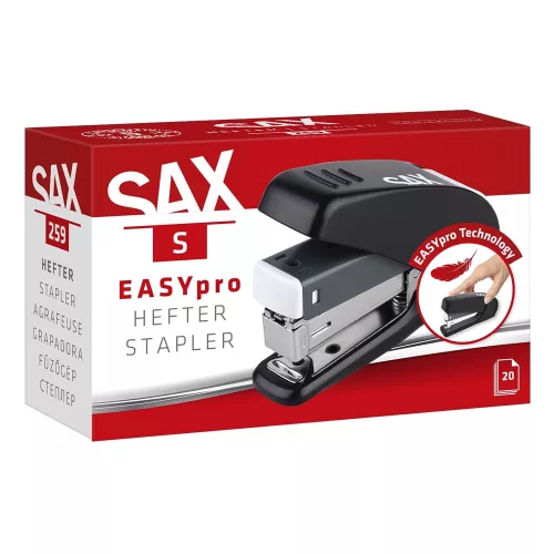 Tűzőgép SAX 259 S Easypro 20 lap 24/6-26/6 fekete
