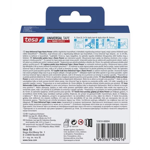 Ragasztószalag kétoldalas TESA 55810 30 mm x 3 m Nano Power