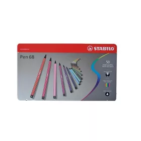 Filctoll STABILO Pen 68 50 darabos készlet fém dobozban