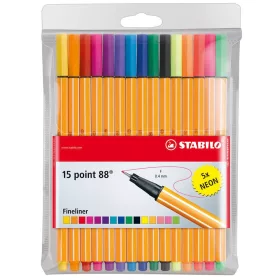 Tűfilc STABILO Point 88 15 darabos készlet (10+5)