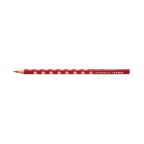 Színes ceruza LYRA Groove Slim háromszögletű vékony sötétpiros