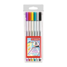 Ecsetfilc STABILO Pen 68 Brush 6  darabos