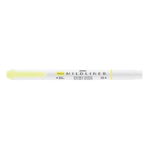 Szövegkiemelő kétvégű ZEBRA Mildliner fluorescent 1,4-4,0 mm sárga