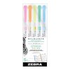 Szövegkiemelő készlet kétvégű ZEBRA Mildliner fluorescent 1,4-4,0 mm 5 darabos