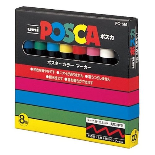 Filctoll UNI Posca PC-5M 8 darabos
