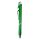 Golyóstoll HZ9611 nyomógombos fém klipszes zöld test kék írásszín