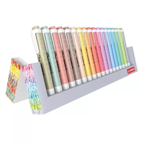 Szövegkiemelő készlet STABILO Swing Cool Naturecolors asztali 18 darabos