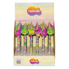   Zseléstoll NEBULO nyomógombos radírozható 0,7 mm Mushroom forest