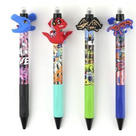   Zseléstoll NEBULO nyomógombos radírozható 0,7 mm Mérges dino