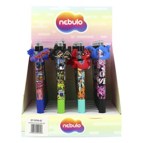 Zseléstoll NEBULO nyomógombos radírozható 0,7 mm Mérges dino