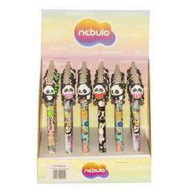 Zseléstoll NEBULO nyomógombos radírozható 0,7 mm Panda