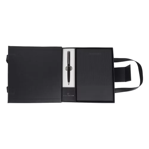 Golyóstoll WELLINGTON Oxford jegyzettömbbel díszdobozban fekete